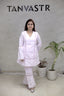 A-line Thread Schiffli Kurta with Plazzo Pants