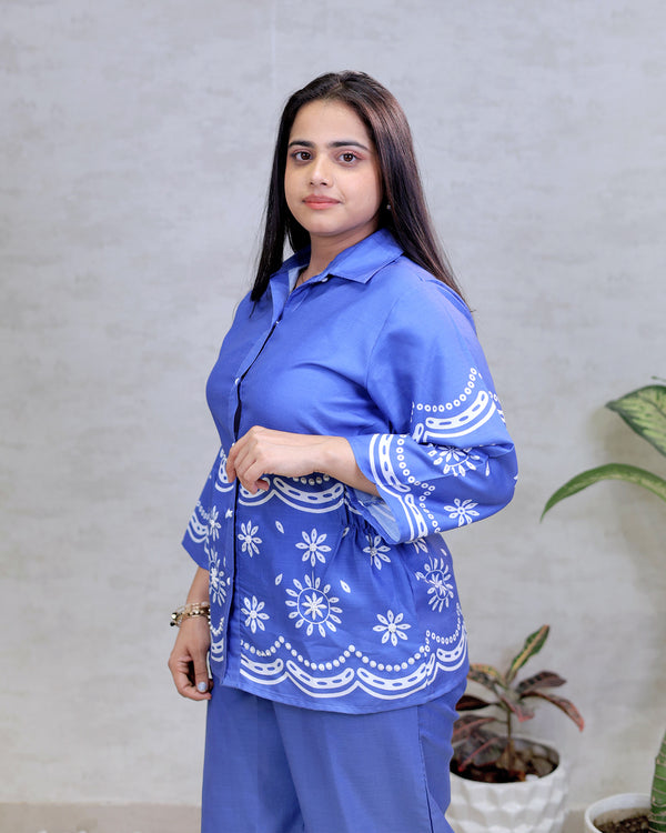 Floral Digital Printed Shirt with Pants — view 2