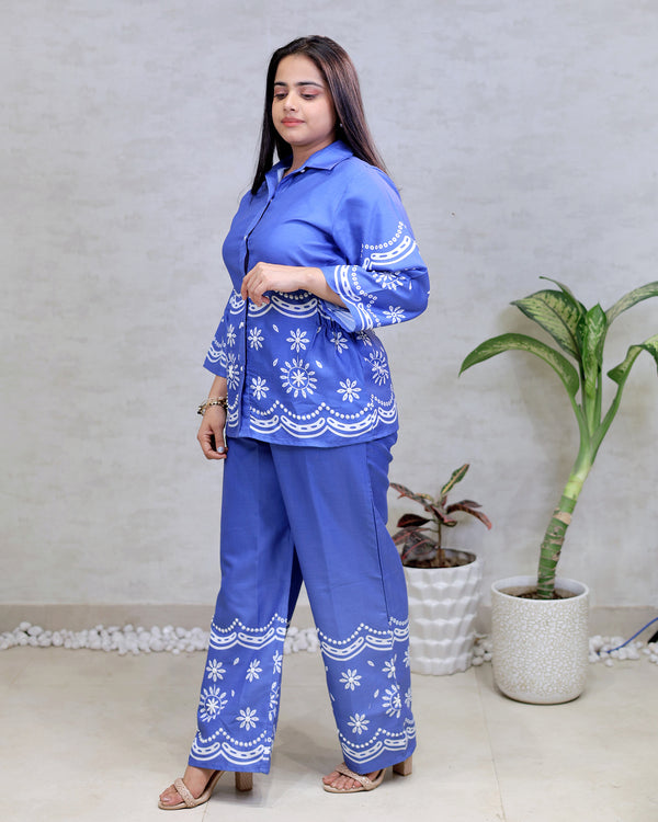 Floral Digital Printed Shirt with Pants