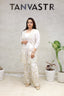 Embroidered Long Shrug Three Piece Set