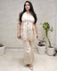 Halter Peplum Top with Flared Pants