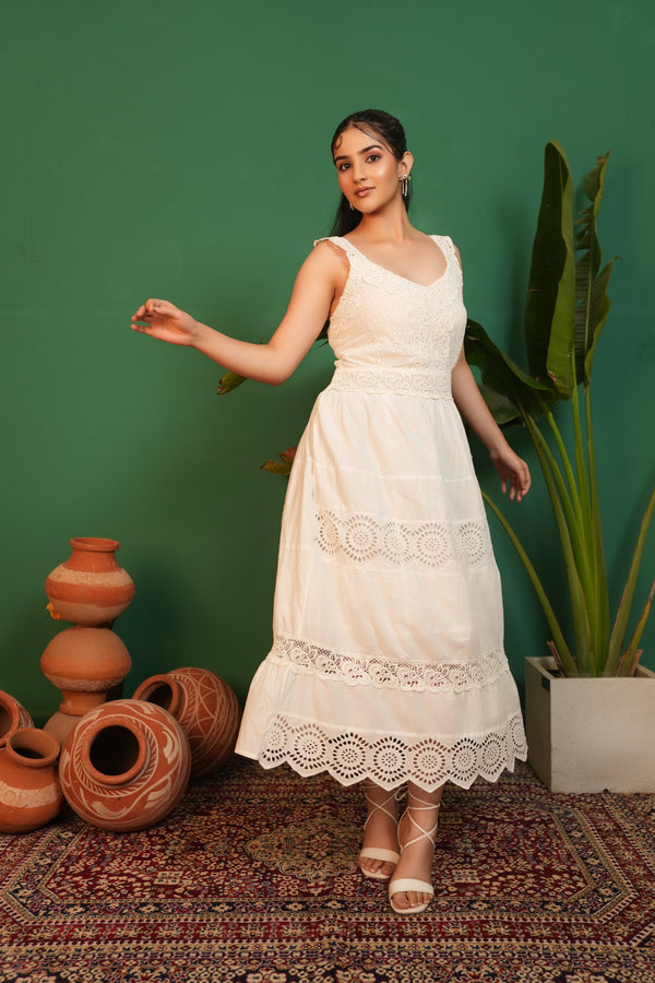 Long Maxi Dress OFF White