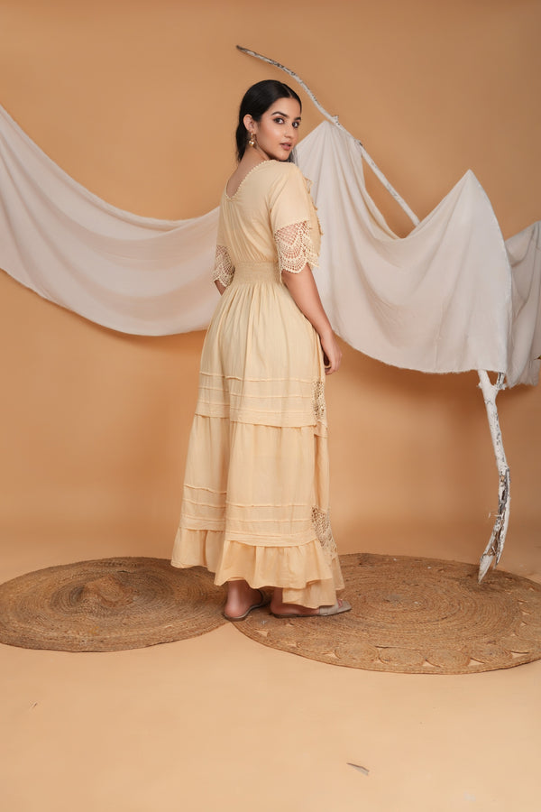 Spring Summer Maxi Dress - Beige — view 2