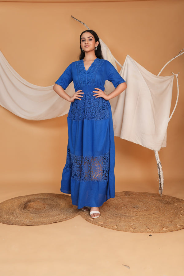 Spring Summer Maxi Dress - Blue — view 2