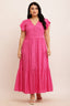 Spring Summer Midi Dress (HOT PINK)