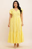 Spring Summer Midi Dress ( LIME YELLOW)