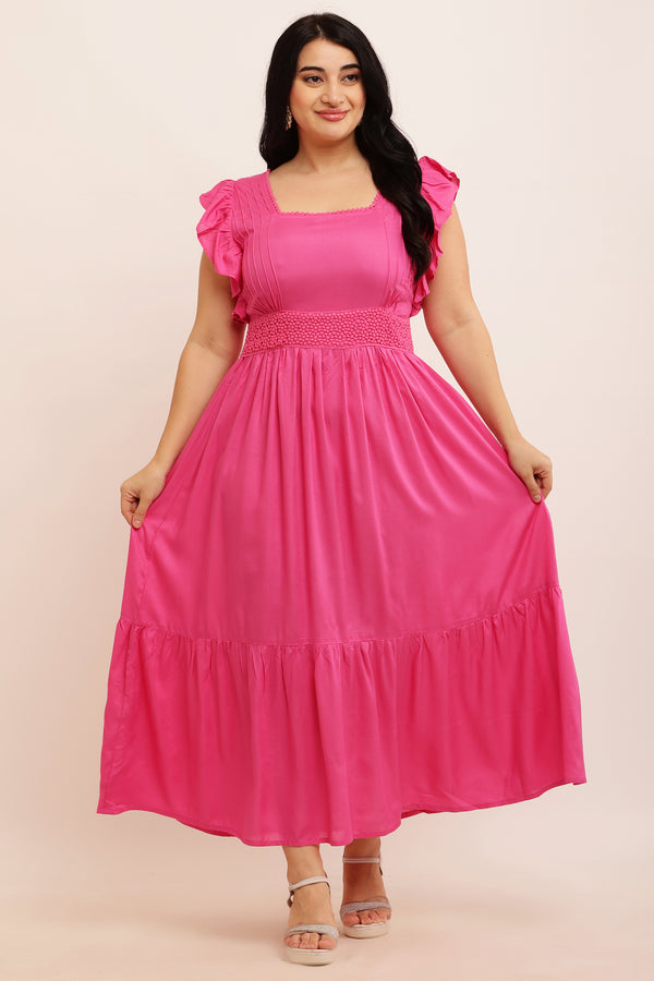 Spring Summer Maxi dress (HOT PINK)