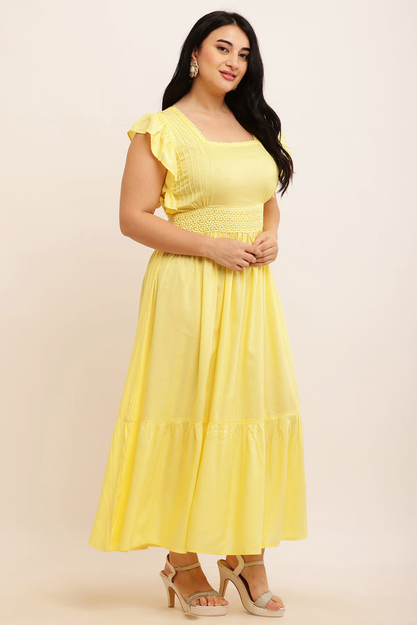 Spring Summer Maxi dress (LIME YELLOW) — view 2