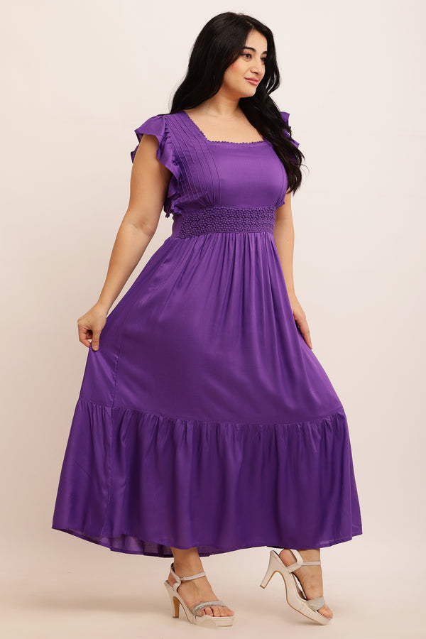 Spring Summer Maxi dress (PURPLE) — view 2