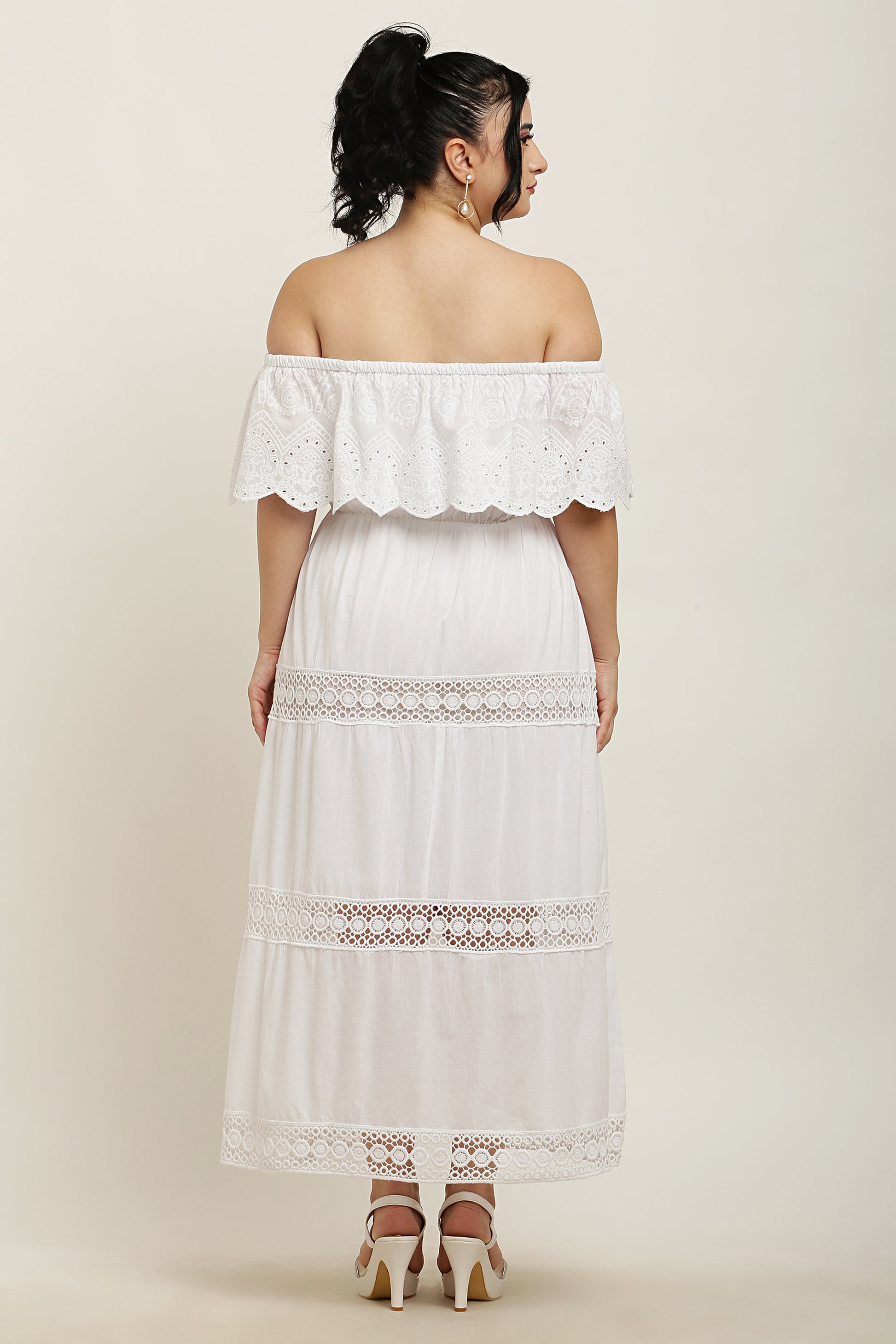 Boat Neck Tiered Dress