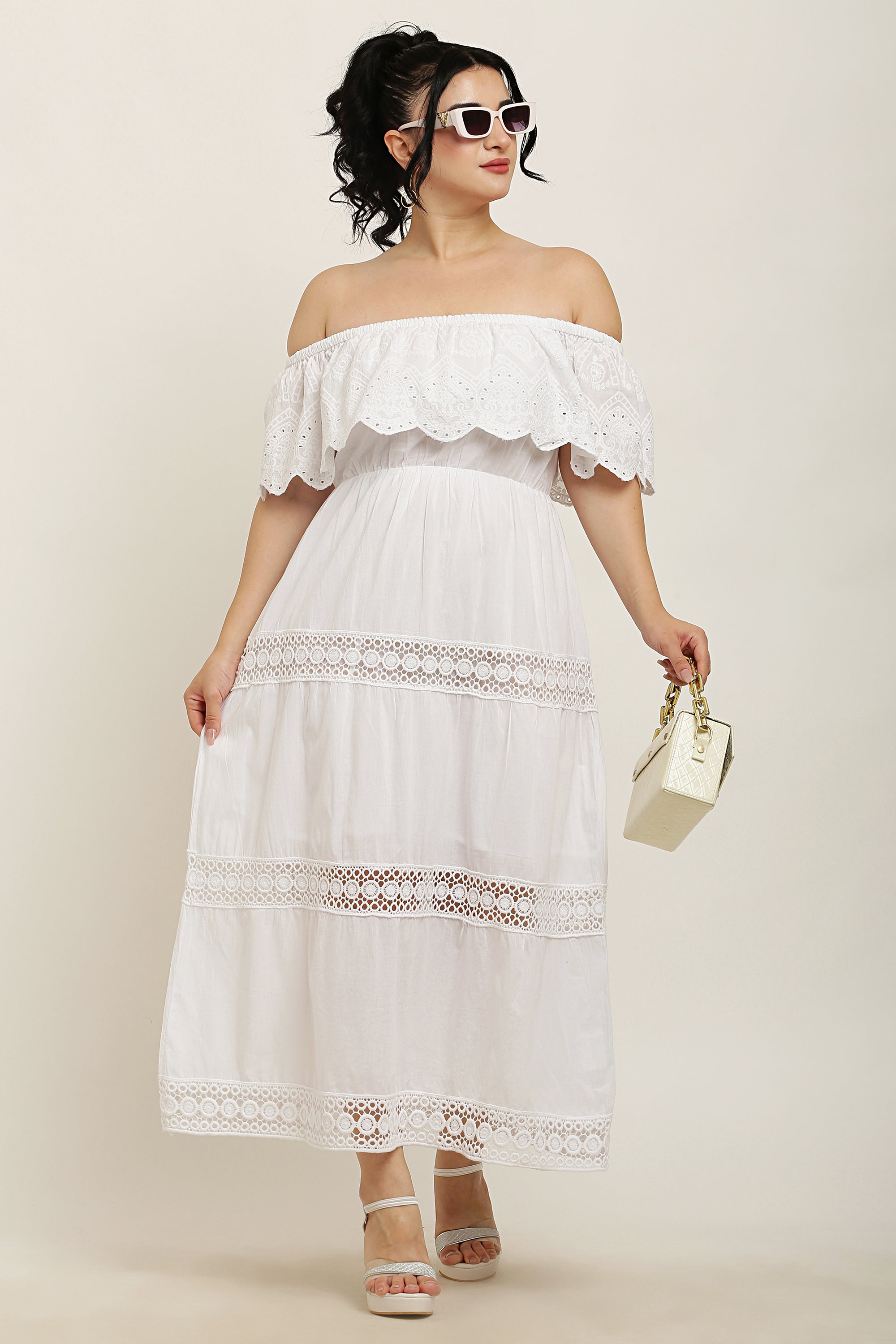 Boat Neck Tiered Dress