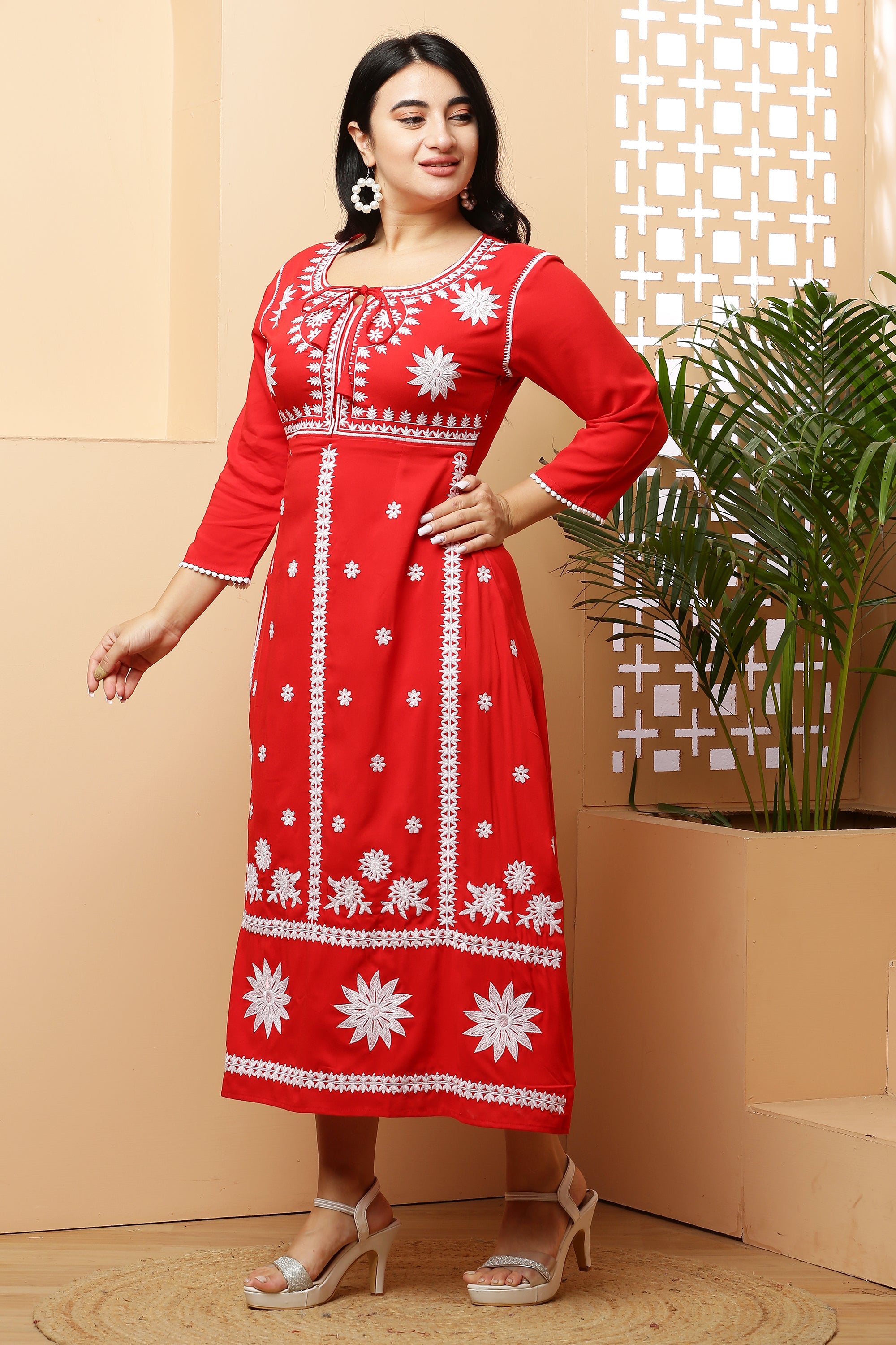 Ankle Length Yoke Dress