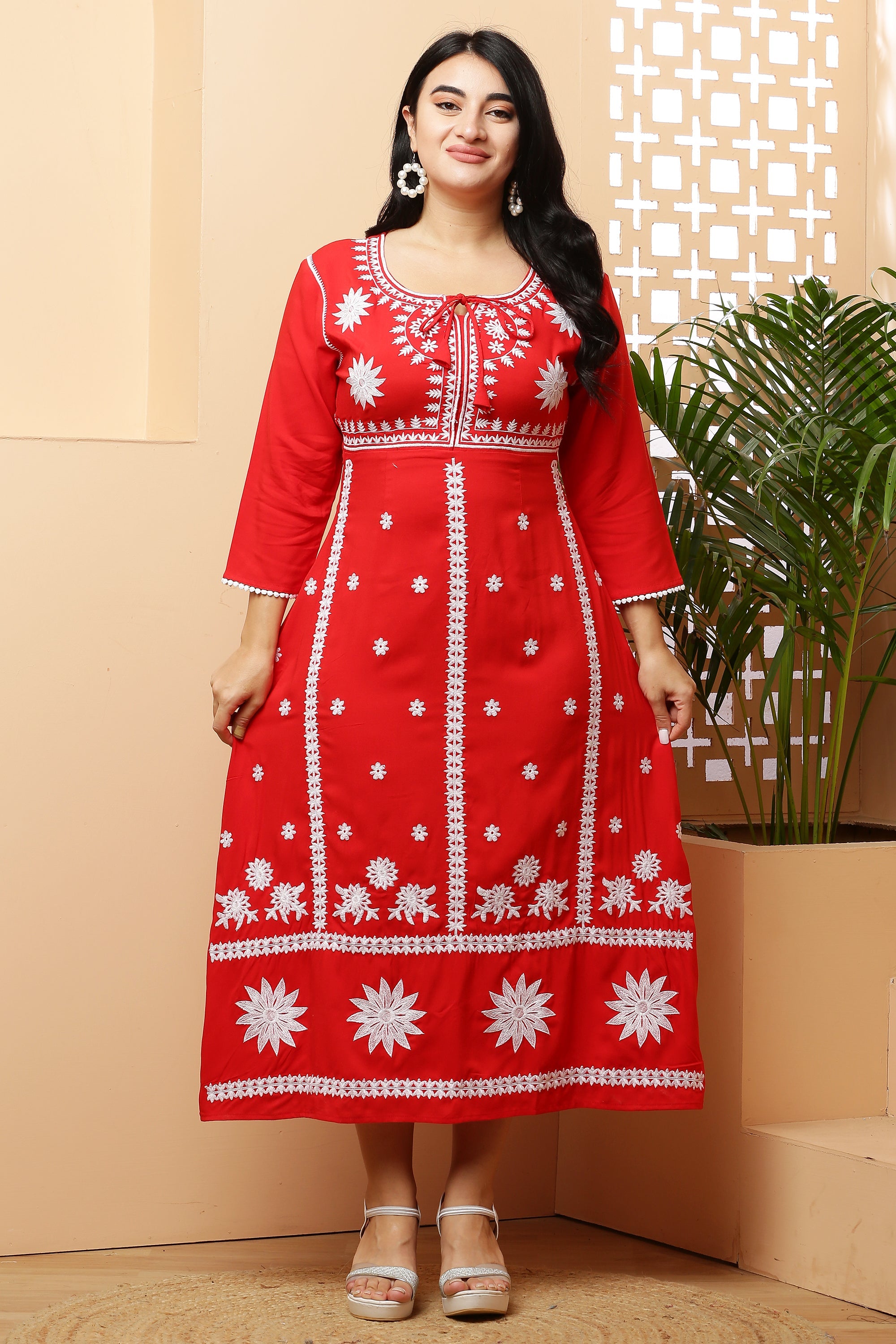 Ankle Length Yoke Dress