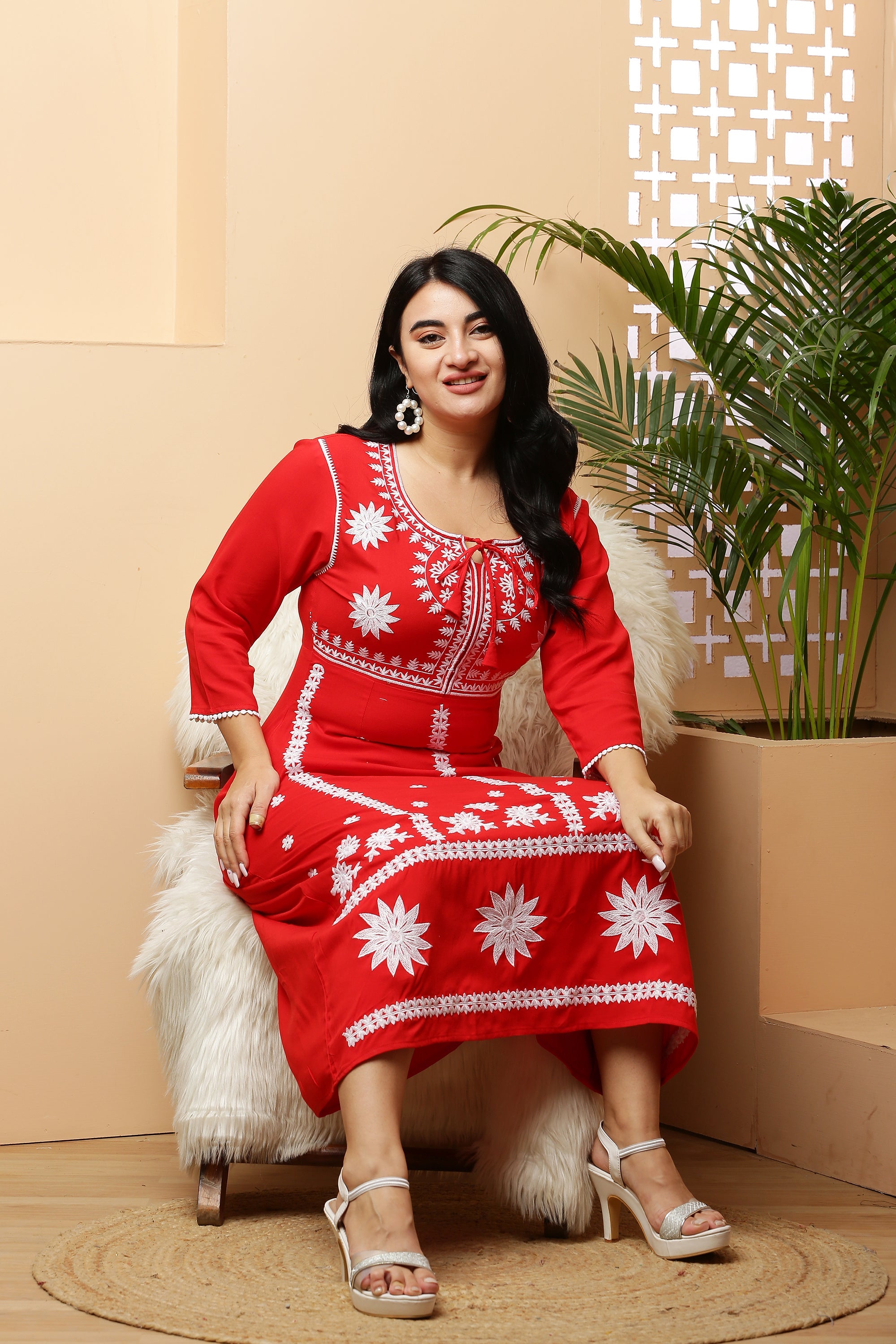 Ankle Length Yoke Dress