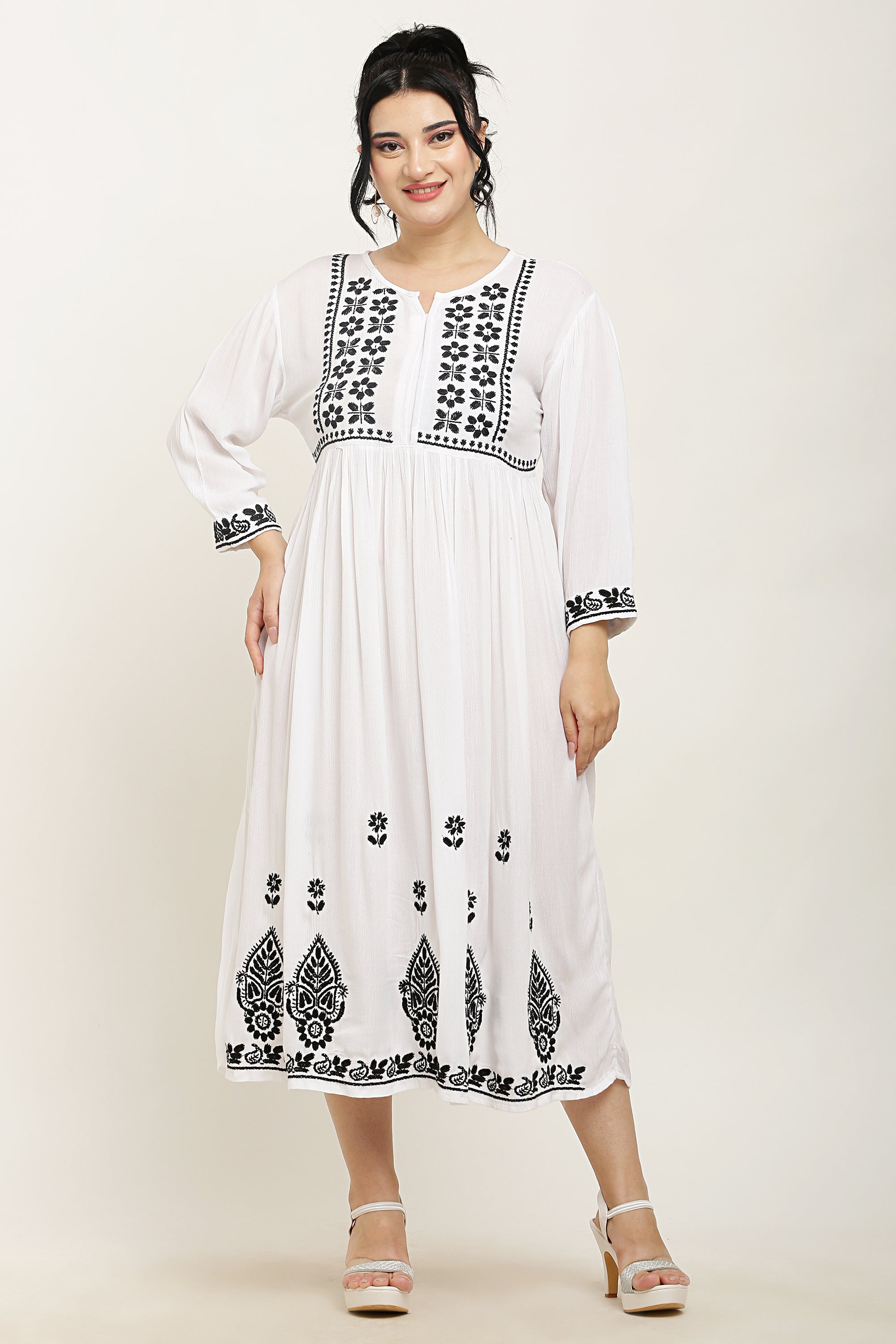 Flare Embroidery Kurta