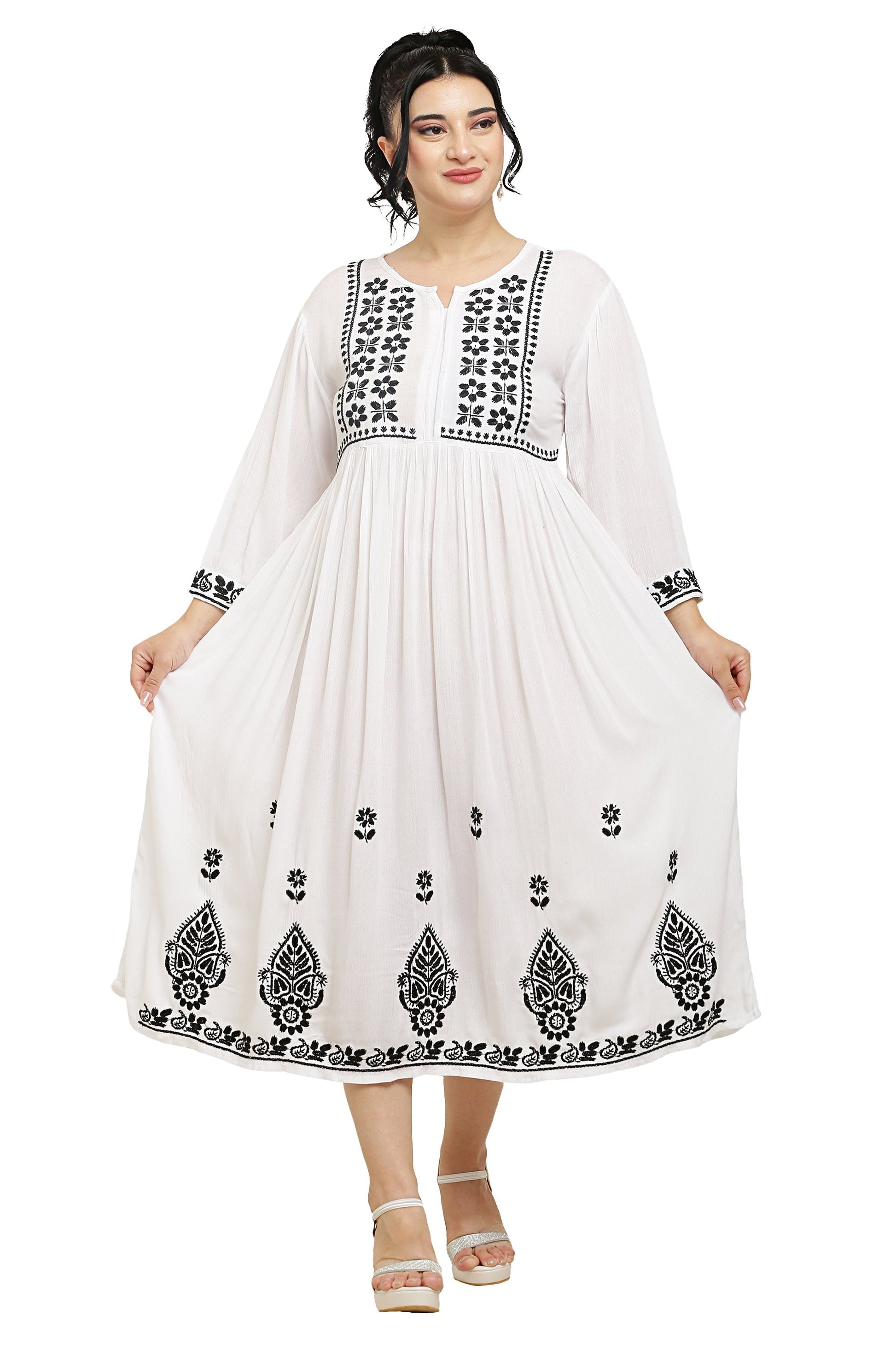 Flare Embroidery Kurta