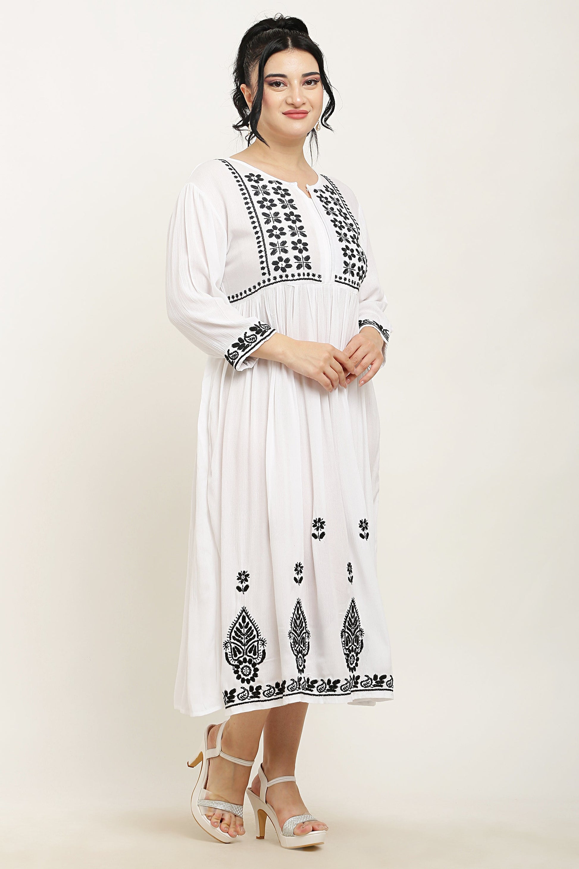 Flare Embroidery Kurta