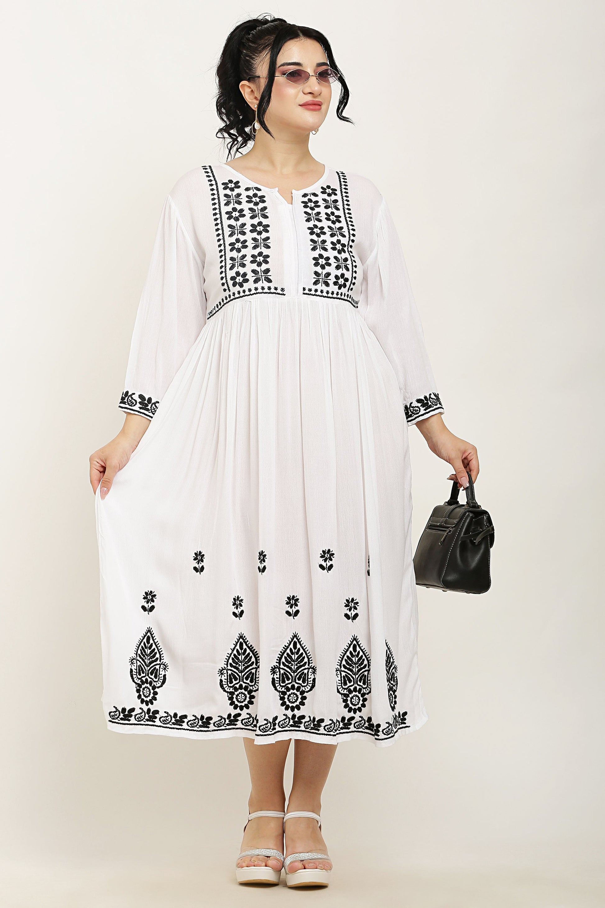 Flare Embroidery Kurta