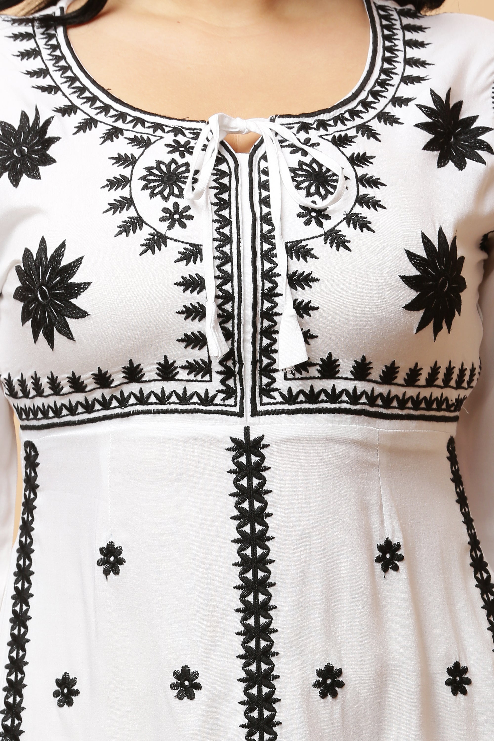 Ankle Length Yoke Dress