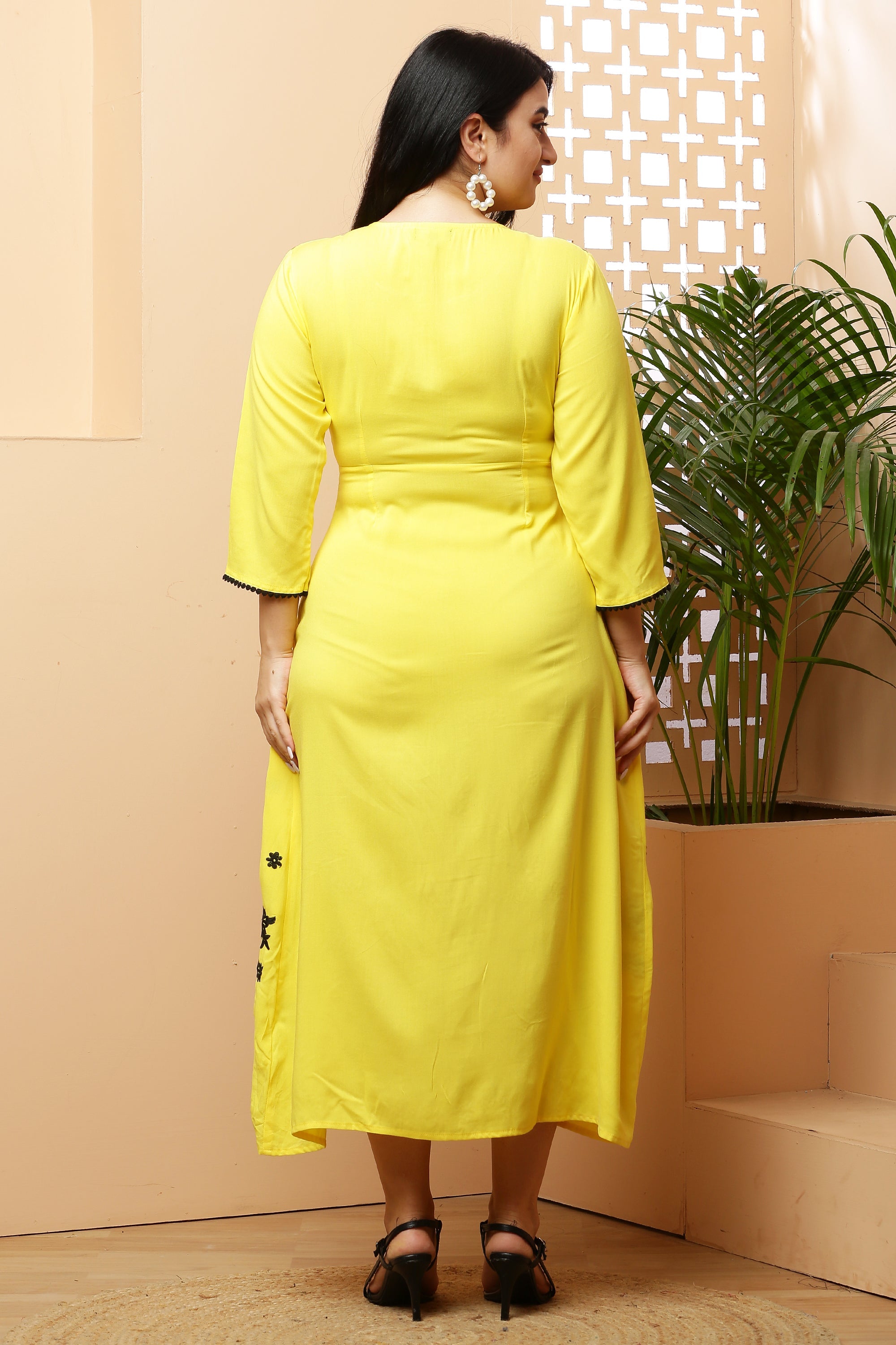 Ankle Length Yoke Dress