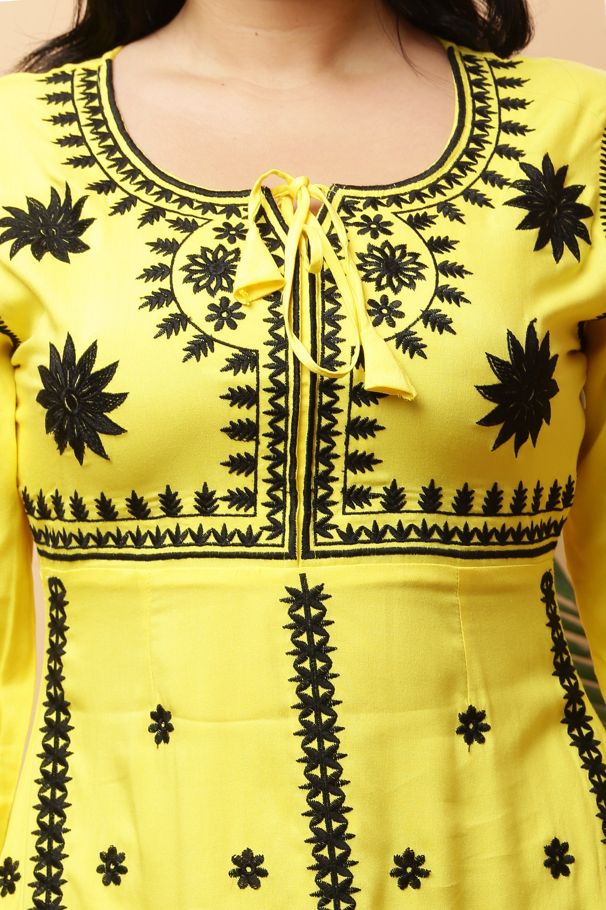 Ankle Length Yoke Dress