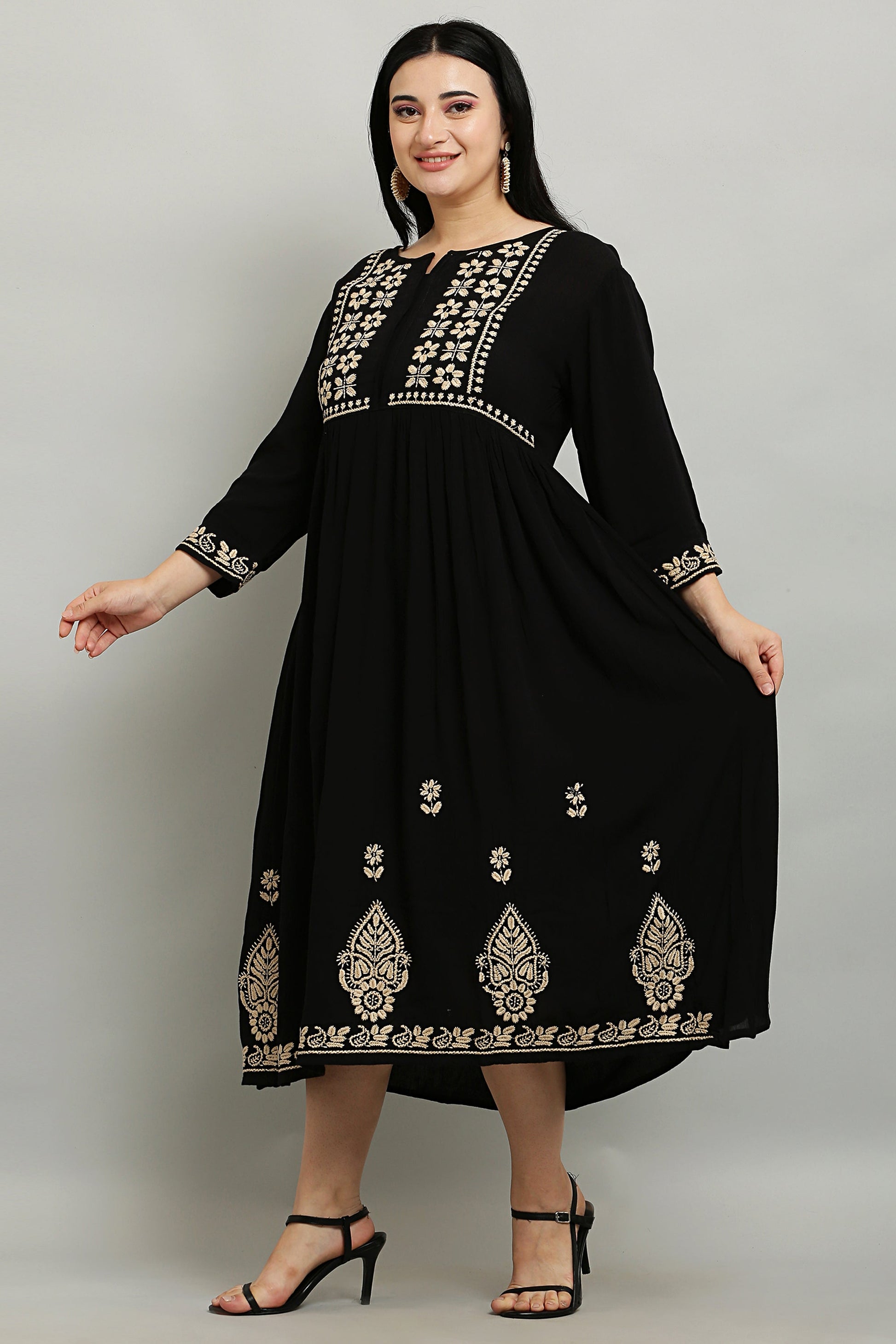 Flare Embroidery Kurta