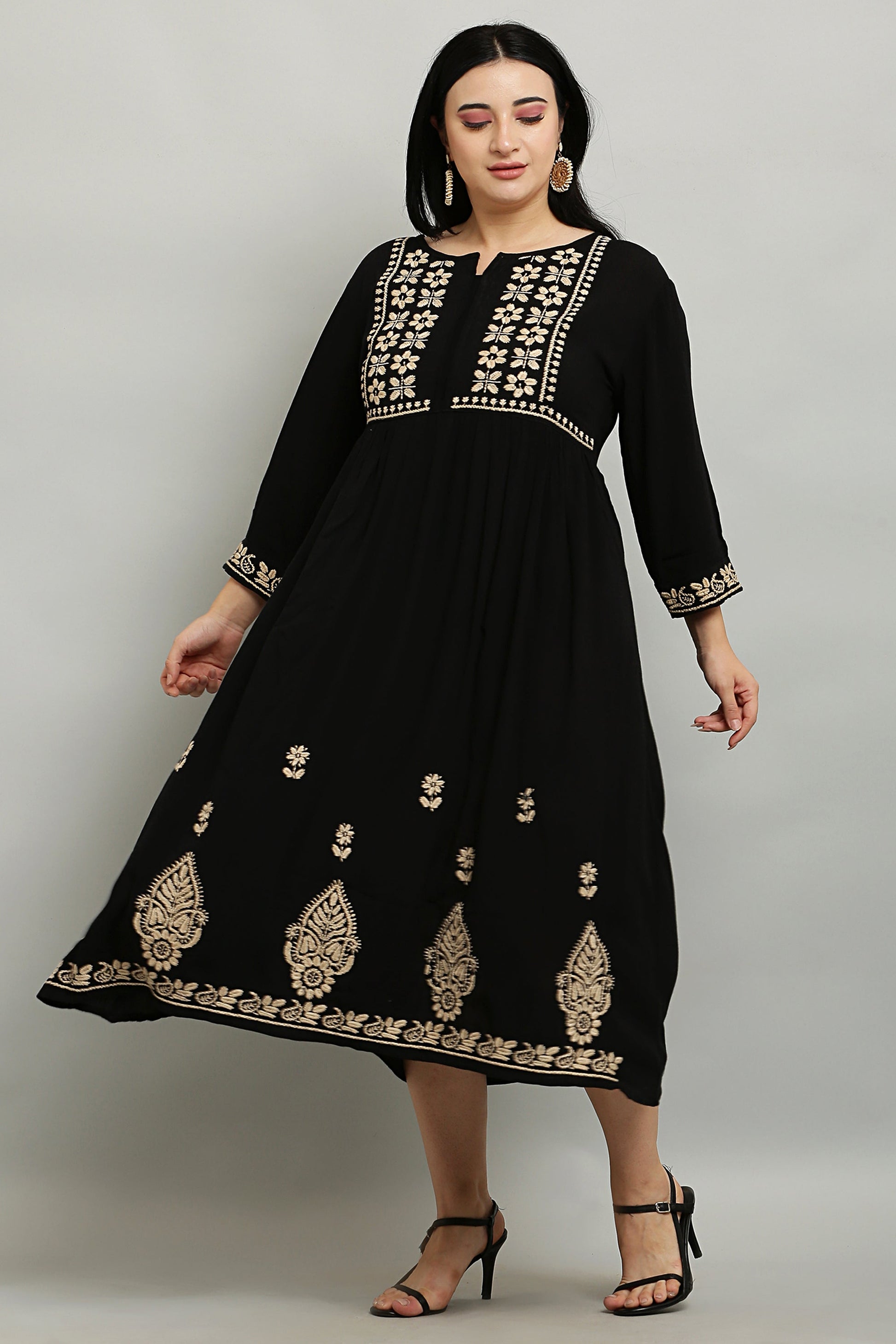 Flare Embroidery Kurta