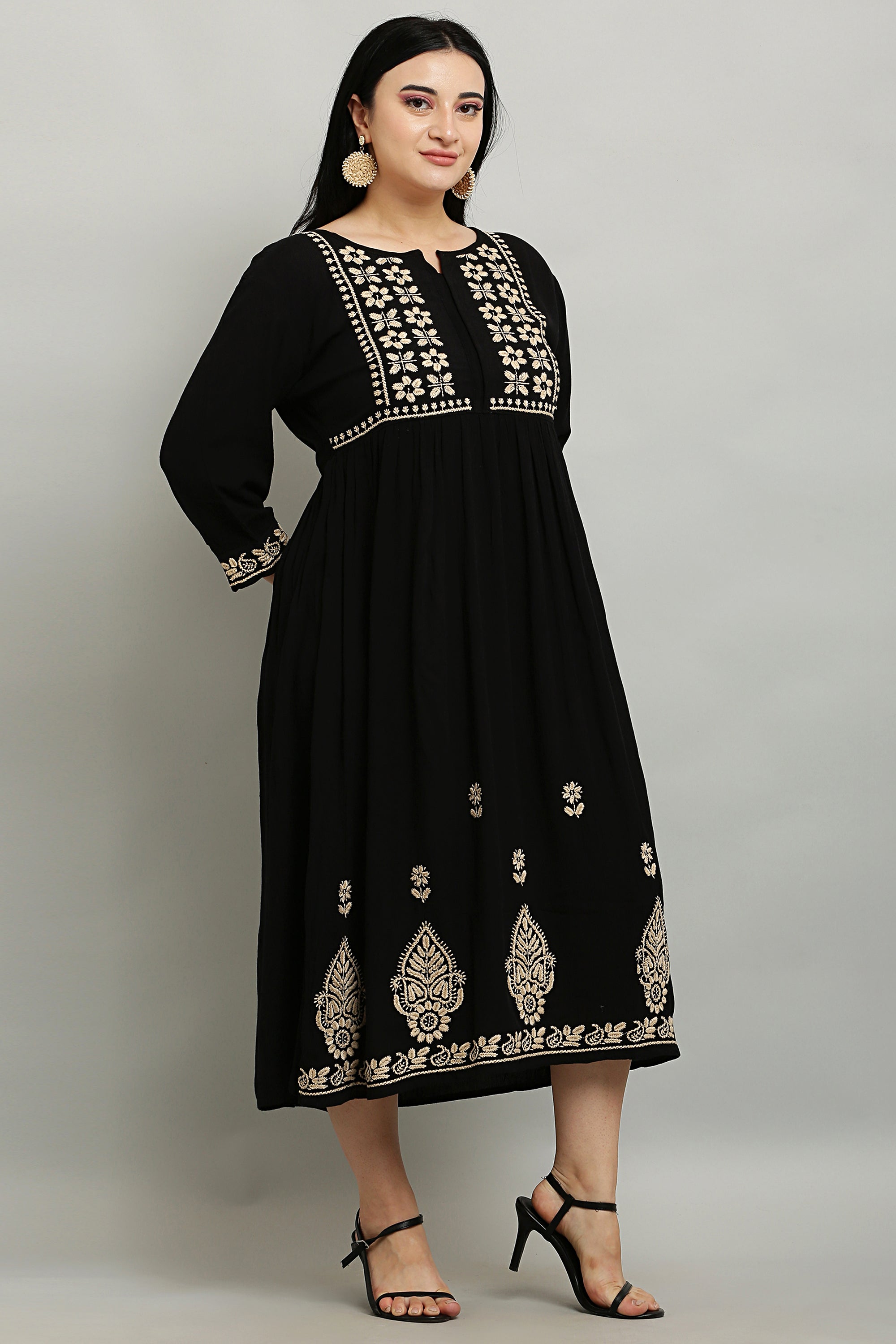 Flare Embroidery Kurta