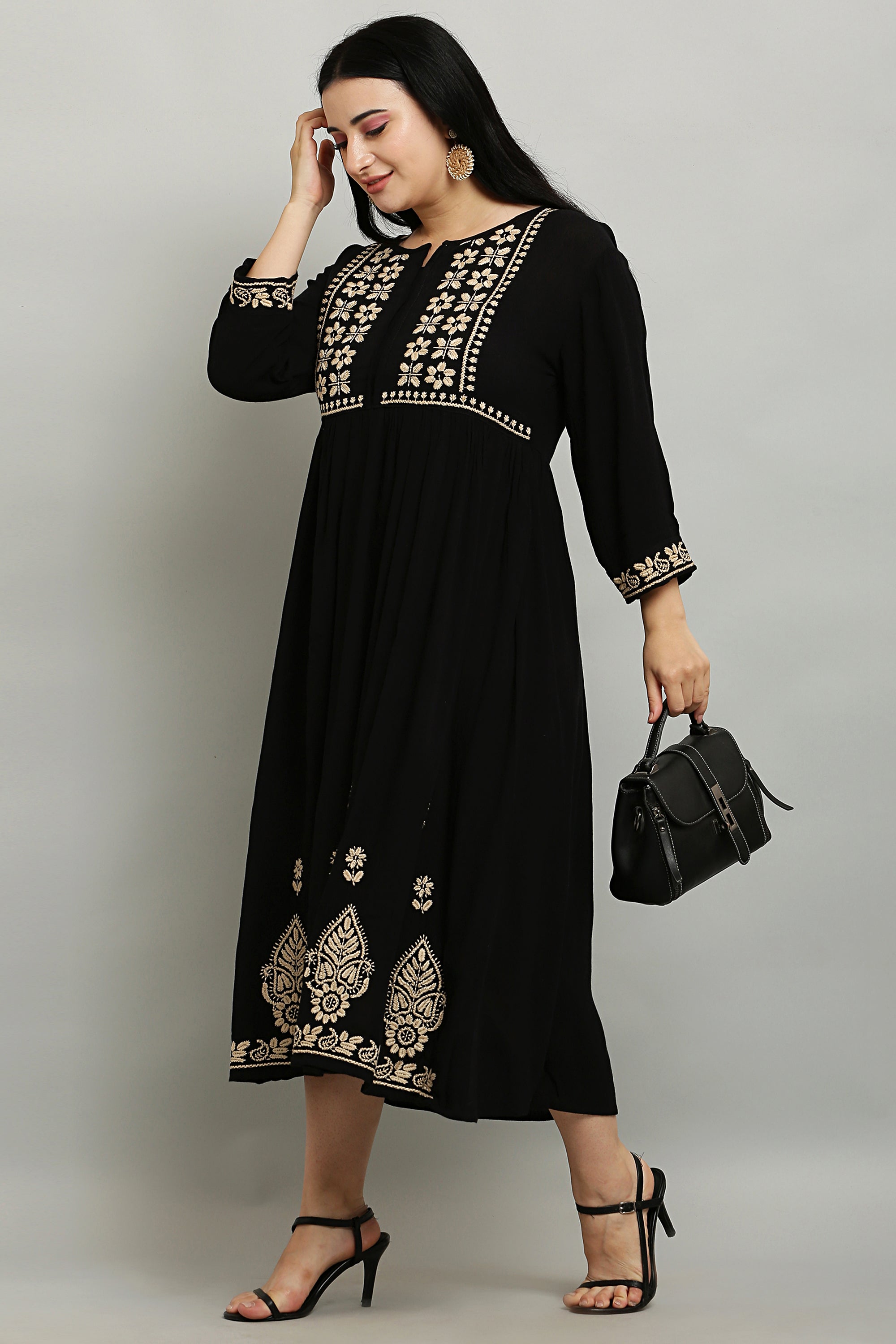 Flare Embroidery Kurta