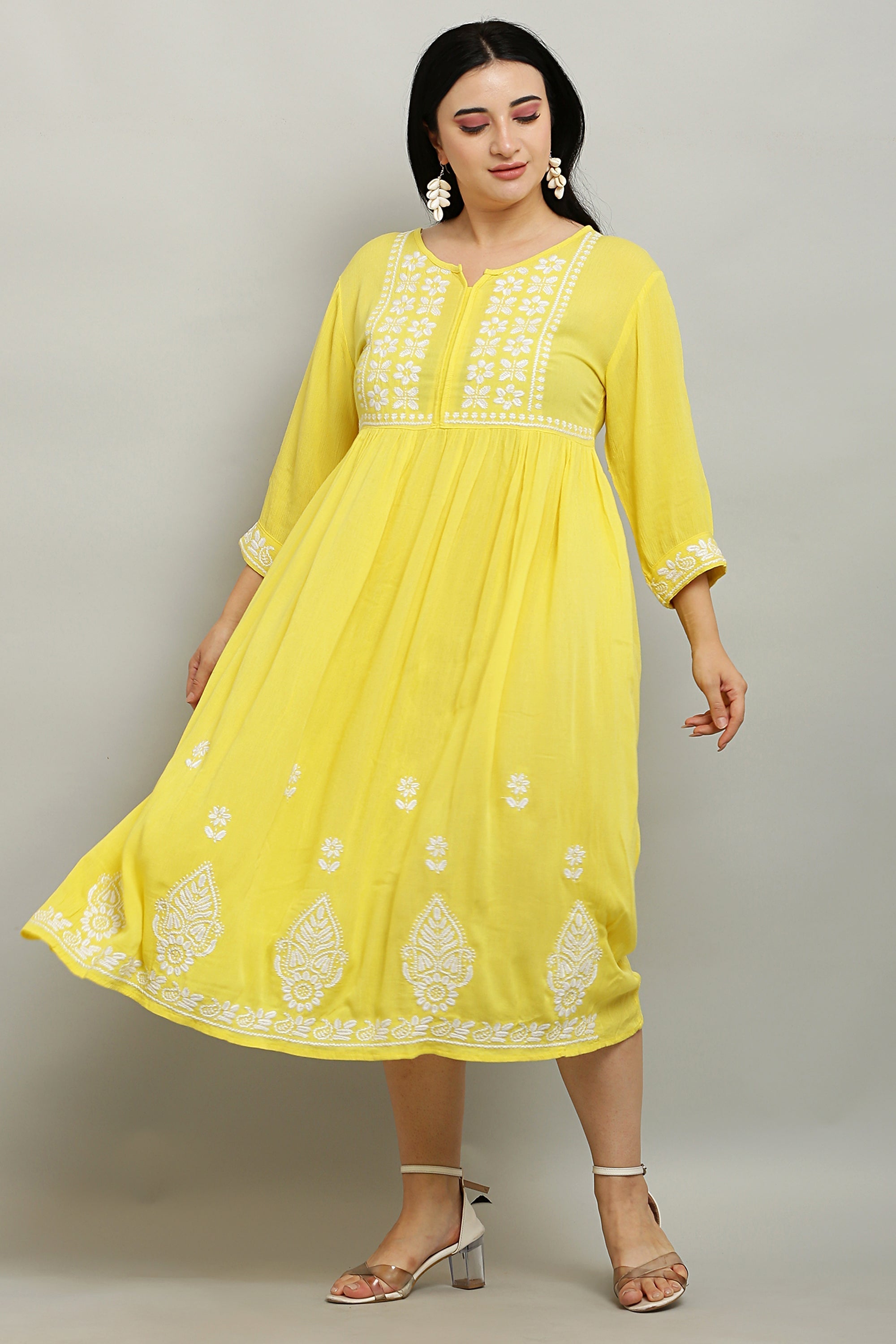 Flare Embroidery Kurta