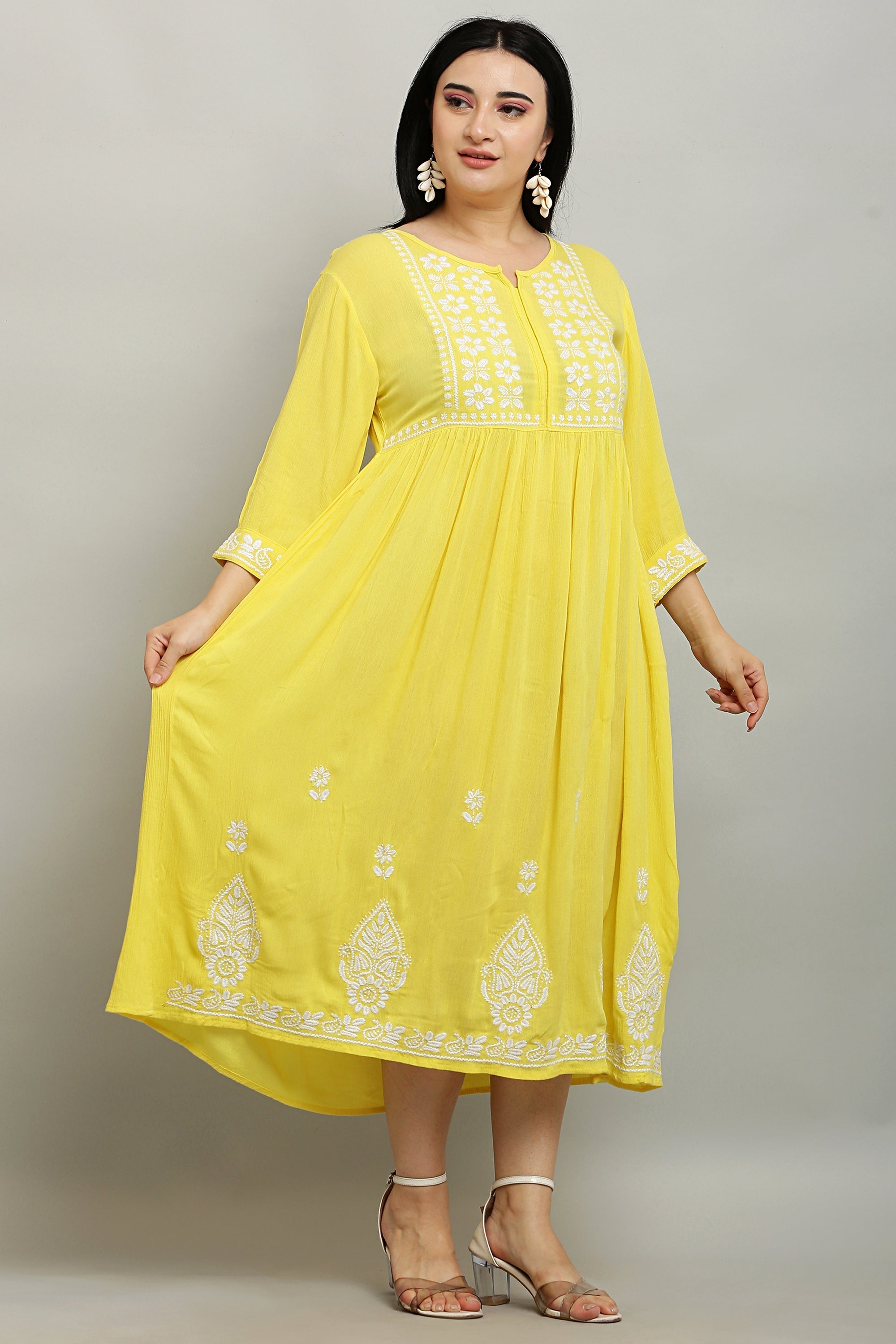 Flare Embroidery Kurta