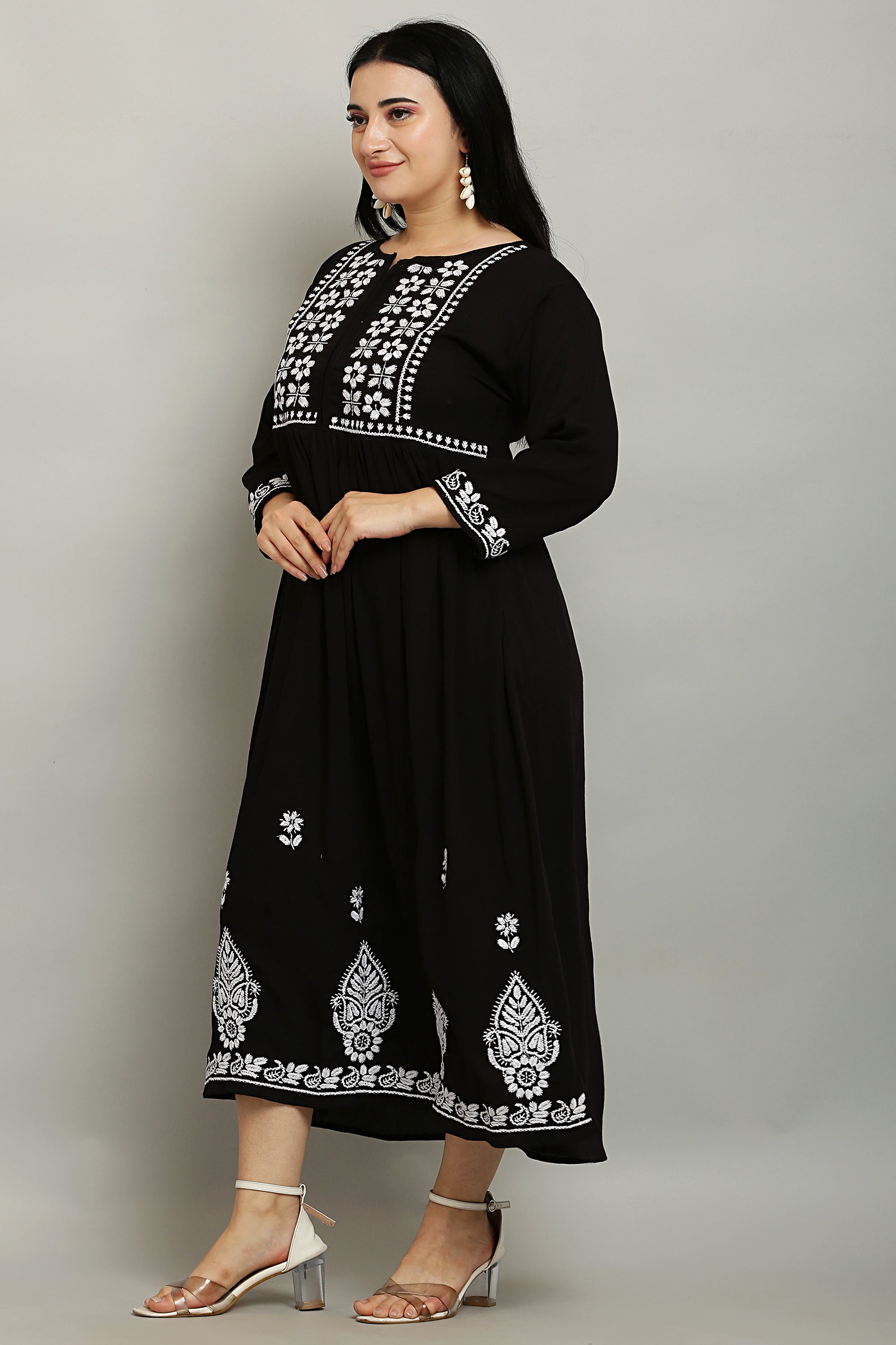 Flare Embroidery Kurta