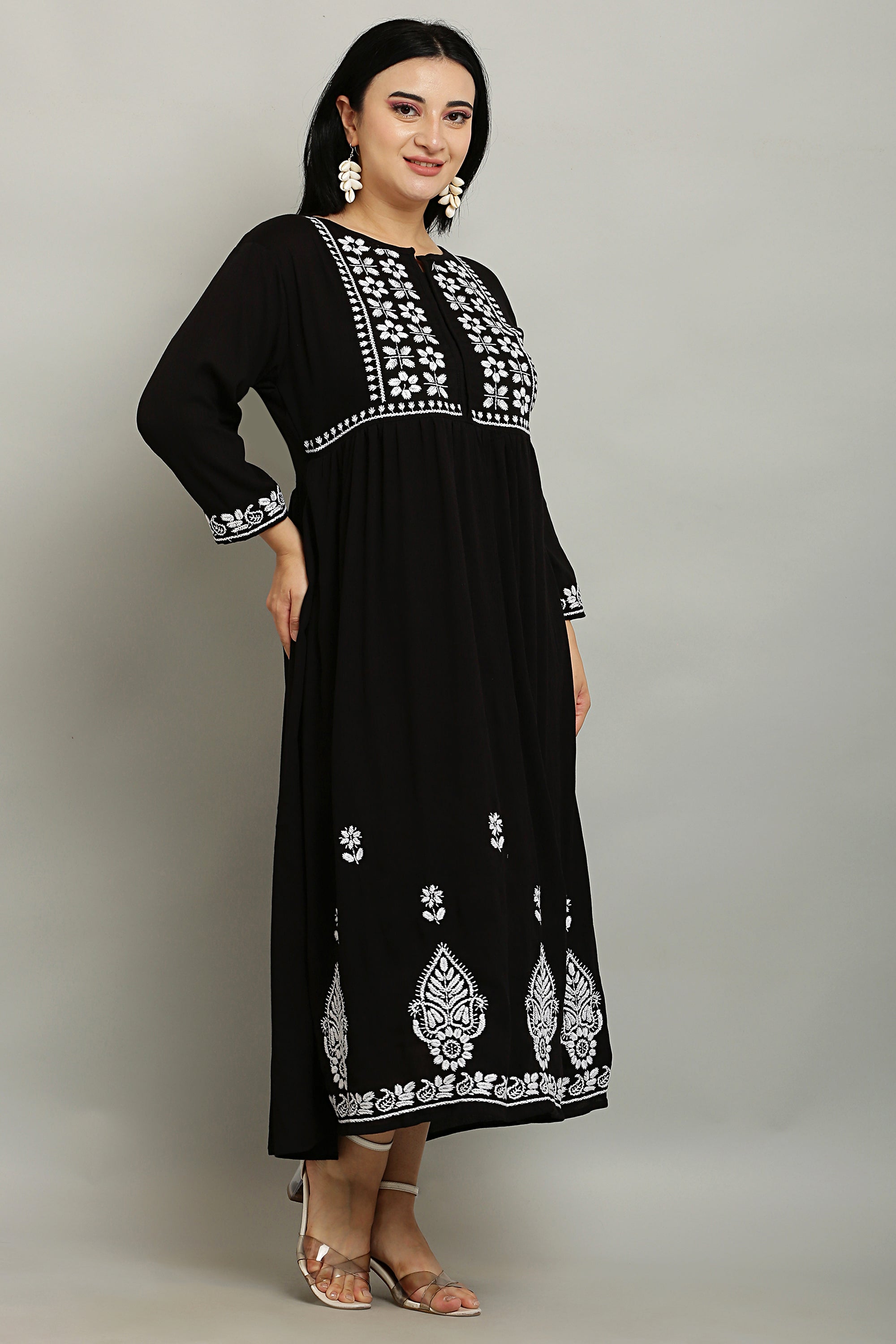 Flare Embroidery Kurta