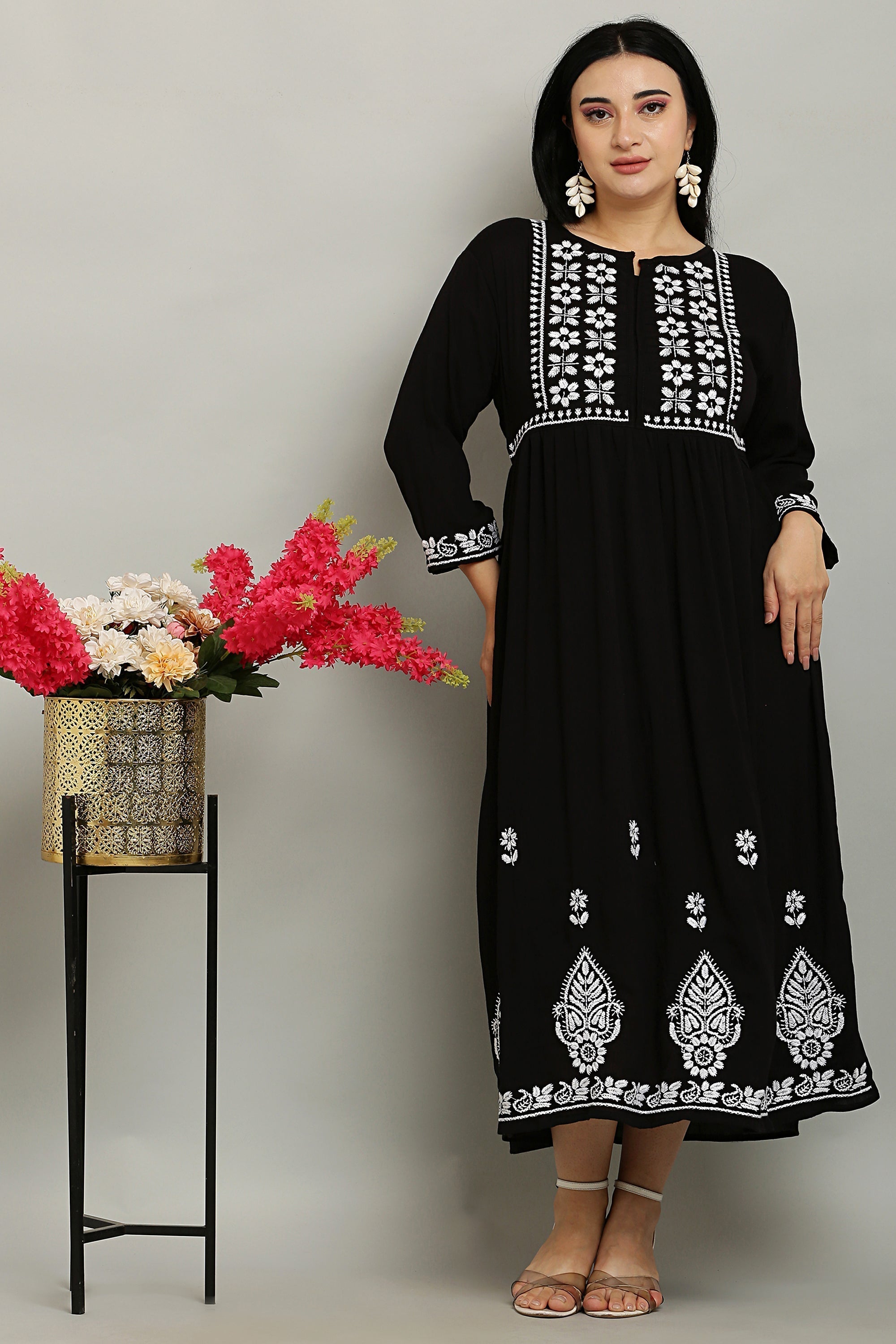 Flare Embroidery Kurta