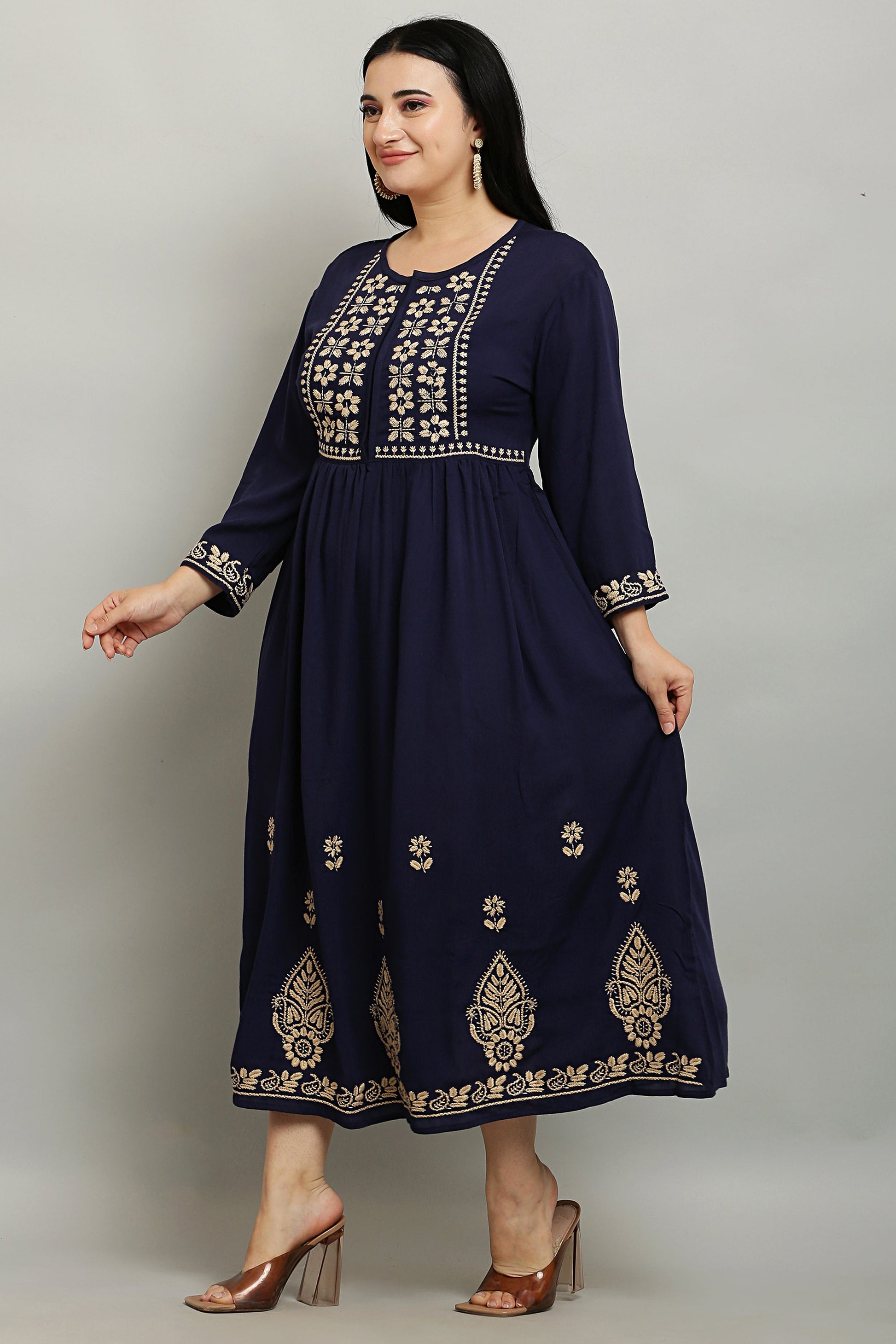 Flare Embroidery Kurta