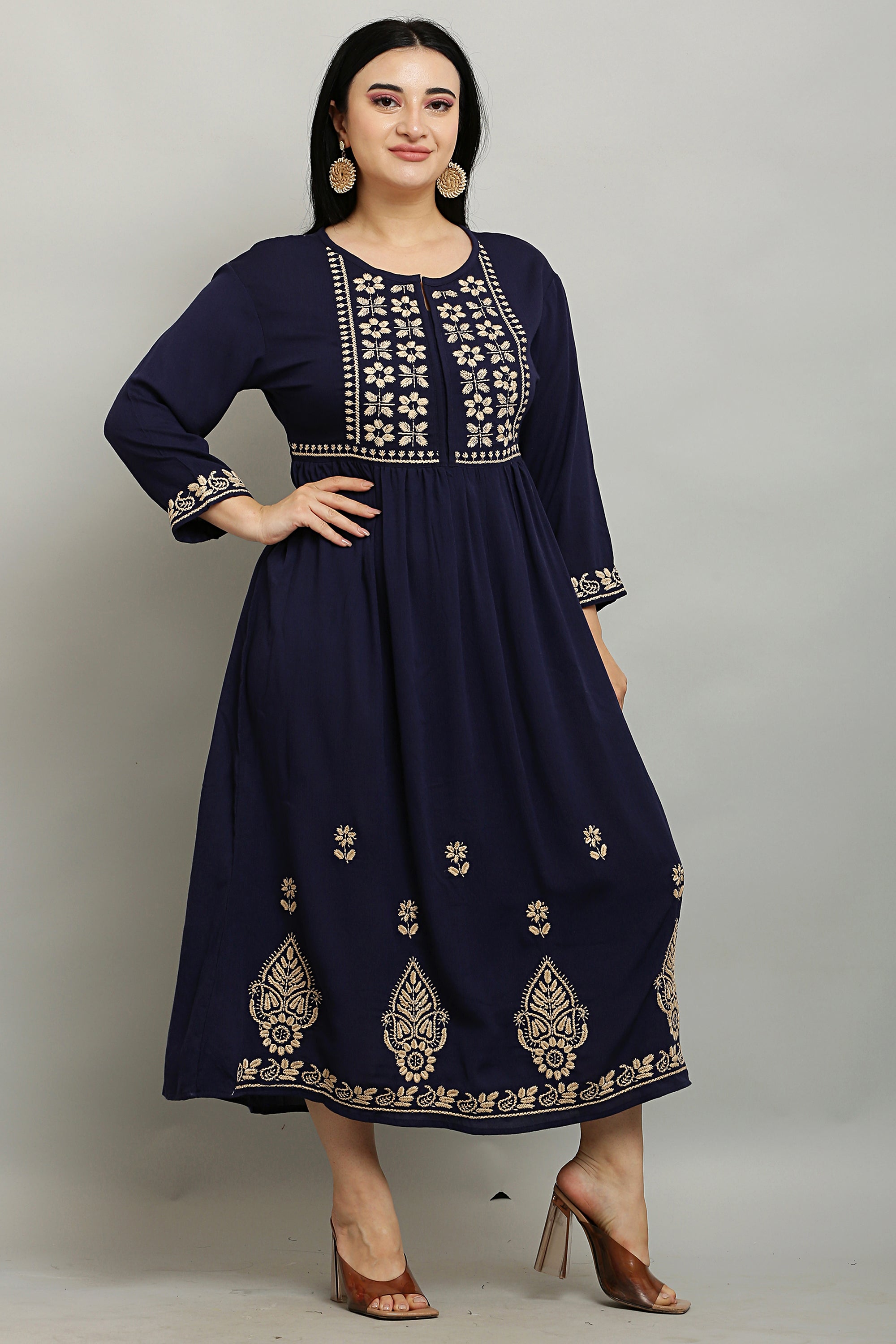 Flare Embroidery Kurta