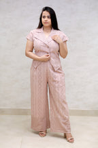 Floral Schiffli Short Shirt with Pants
