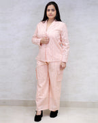 Floral Schiffli Long Shirt with Cargo Pants