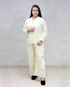Floral Schiffli Long Shirt with Cargo Pants