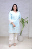 Crochet Embroidered Straight Kurta with Pants