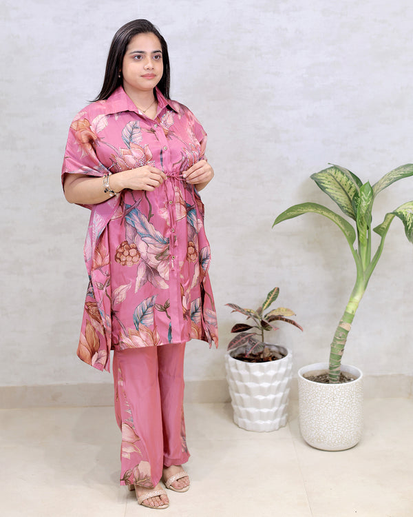 Short Kaftaan Collar Shirt with Pants — view 2
