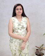 Floral Printed Vest Top with Pants