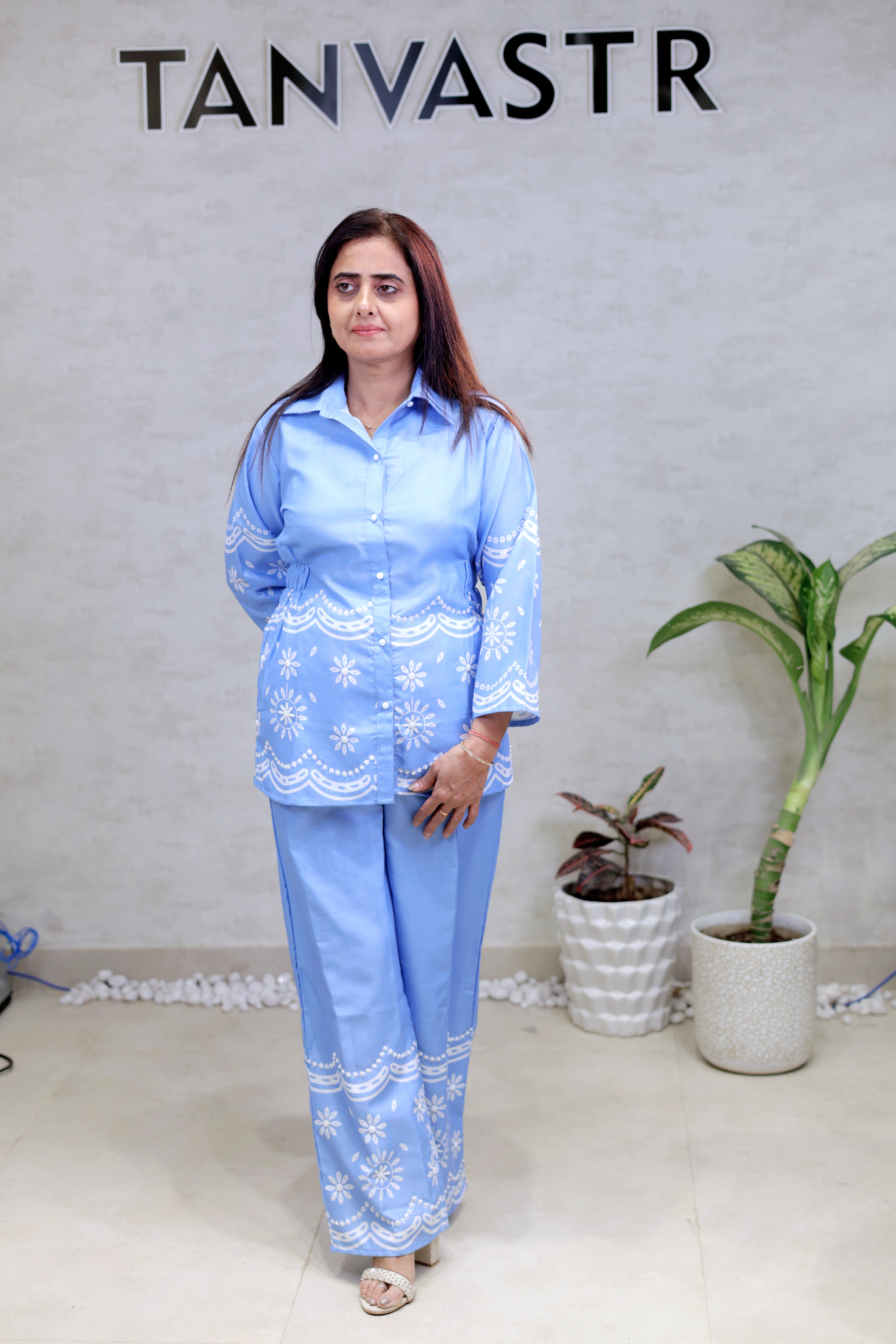 Floral Digital Printed Shirt with Pants