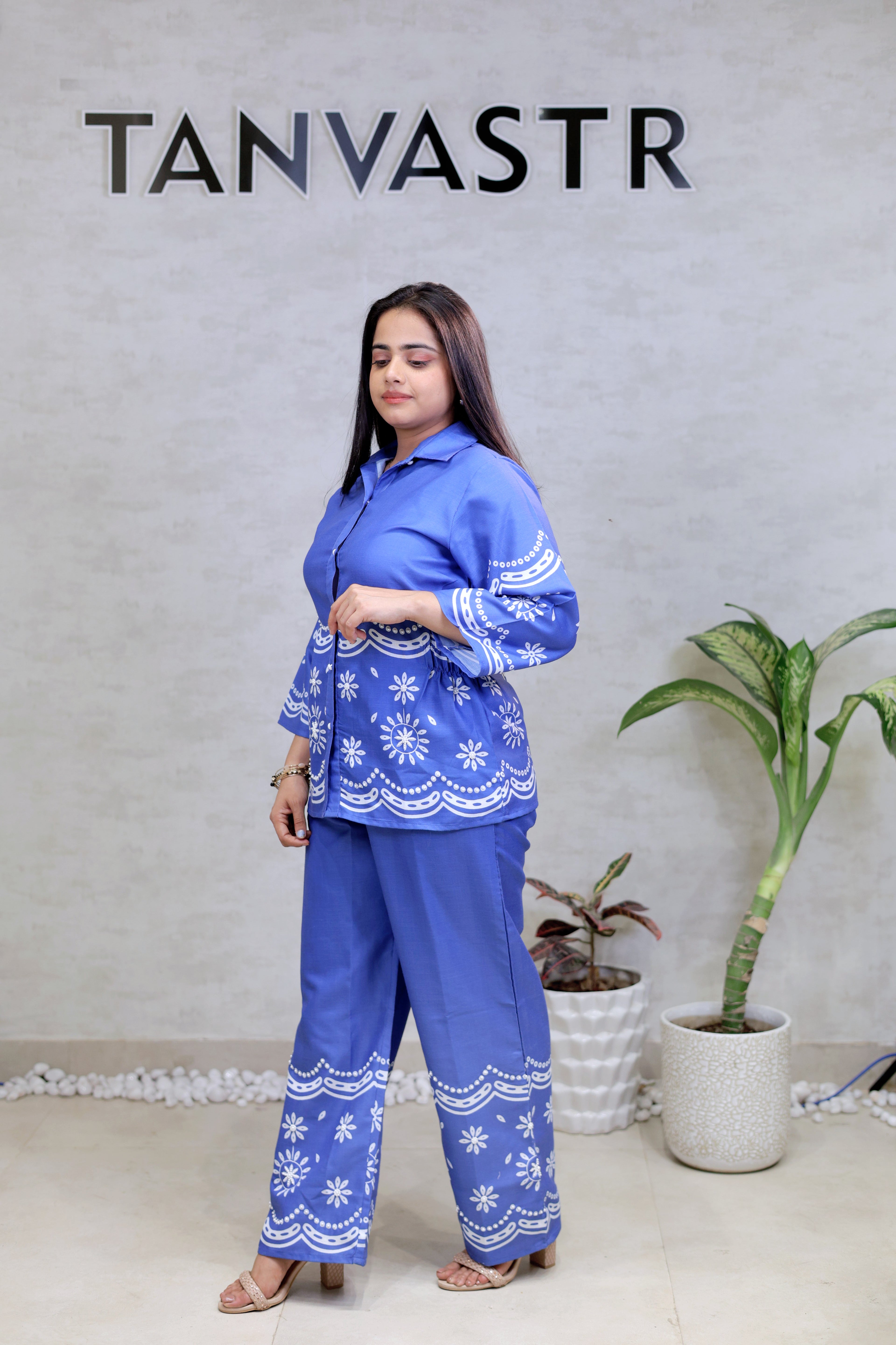 Floral Digital Printed Shirt with Pants
