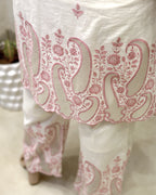 Applique Short Kurta with Pants