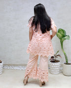 Hakoba Schiffli Shrug Three Piece Set