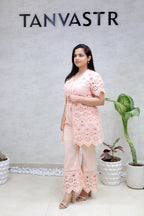 Hakoba Schiffli Shrug Three Piece Set