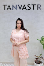 Hakoba Schiffli Shrug Three Piece Set