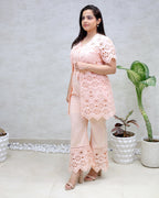 Hakoba Schiffli Shrug Three Piece Set