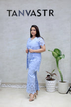 Hakoba Schiffli Shrug Three Piece Set